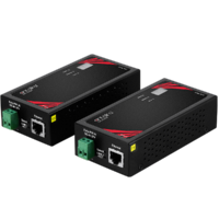 IP30 Industrial Ethernet Extender, 1-kilometer 10/100Mbps Ethernet PoE Extender (1 Pair)
