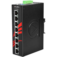 8-Port Industrial PoE+ Unmanaged Ethernet Switch, w/8*10/100/1000Tx (30W/Port), 12~36VDC; EOT: -40°~75°C